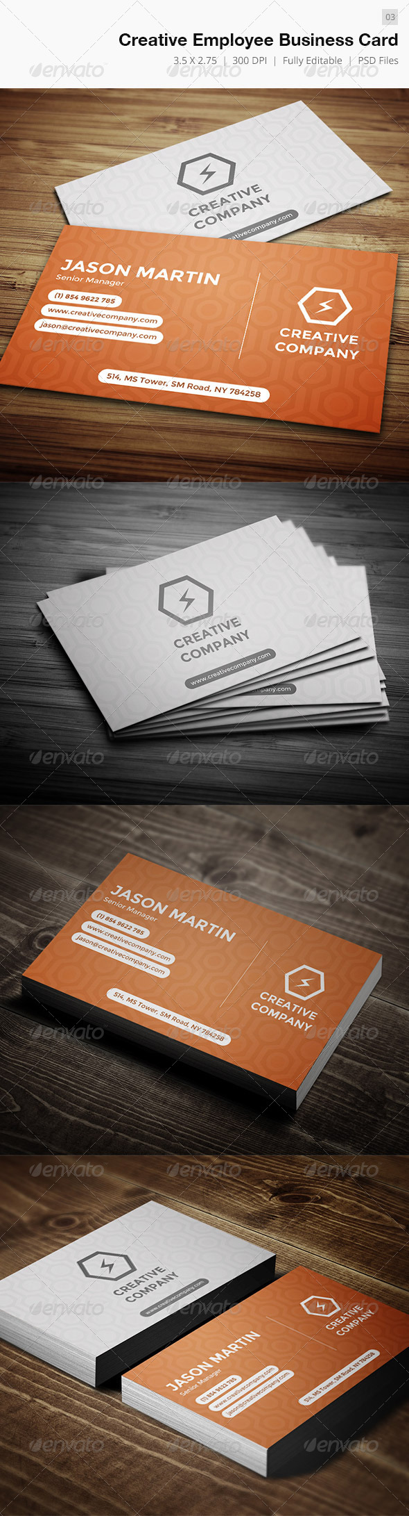 Creative Corporate Employee Business Card - 02 - Corporate Business Cards