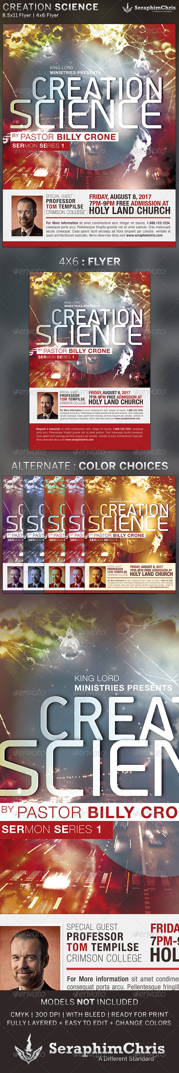 Creation Science: Church Flyer Template - Church Flyers