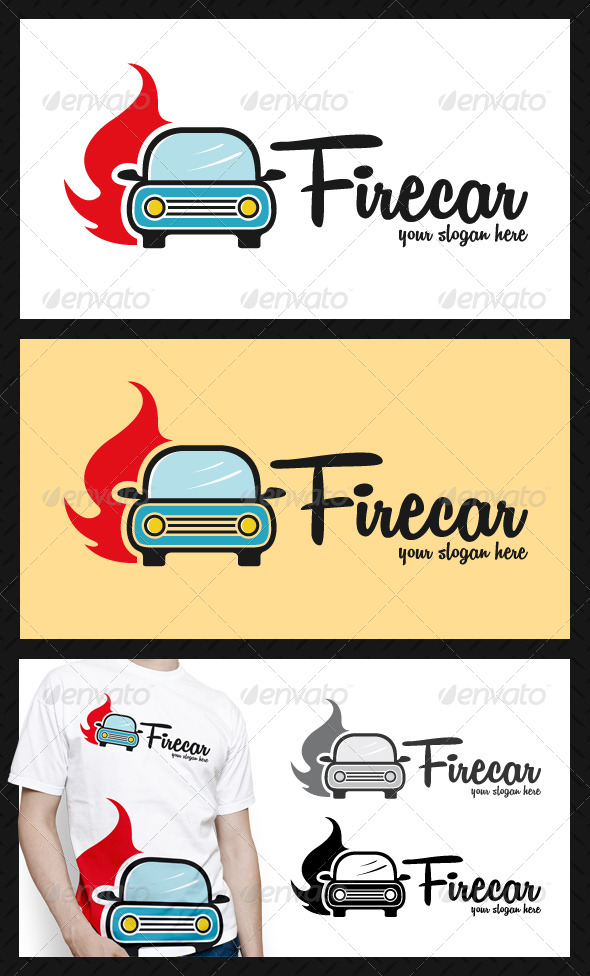 Car Hot Fire LogoTemplate - Objects Logo Templates