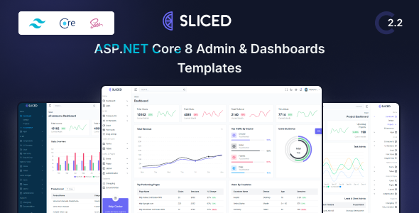 Sliced - ASP.Net Core 8 Tailwind CSS Admin & Dashboard Template