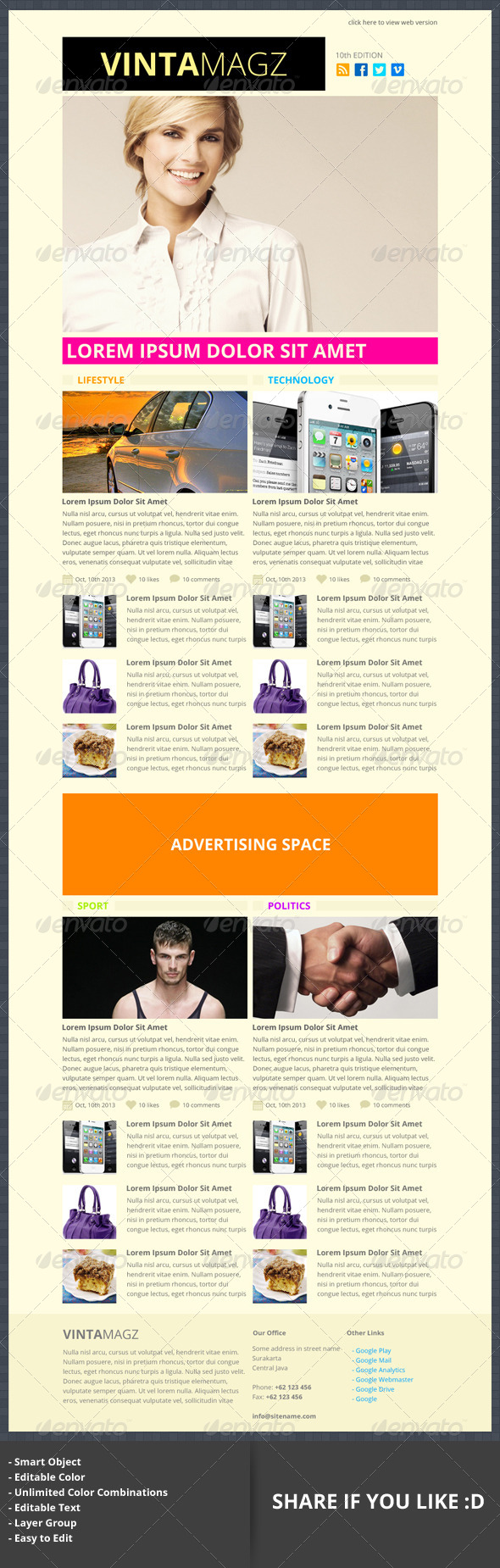 e newsletter templates from