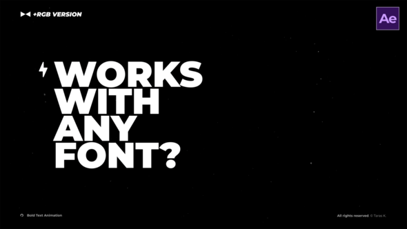 Bold Text Animation  AE Titles template preview