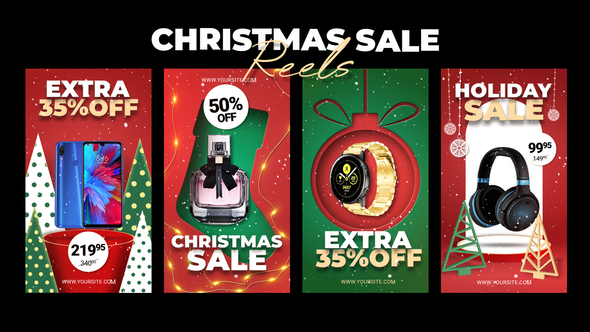 Christmas Sale Reels broadcast-packages template preview