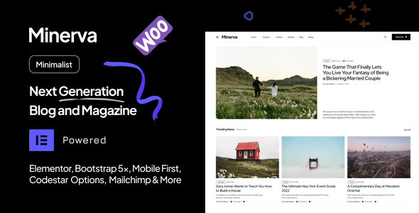 Minerva -  Modern Blog WordPress Theme