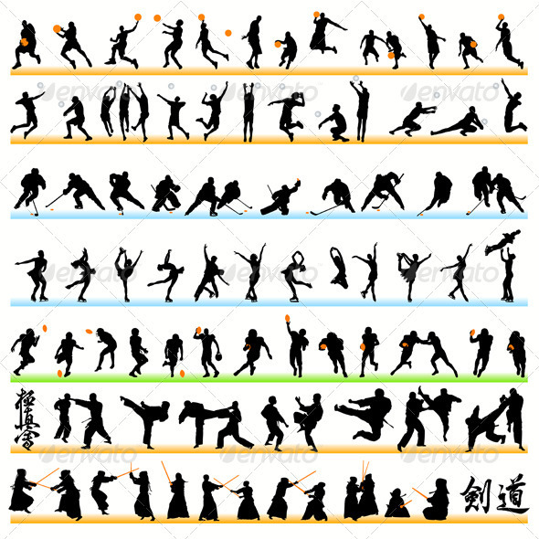 90 Sport Silhouettes Set