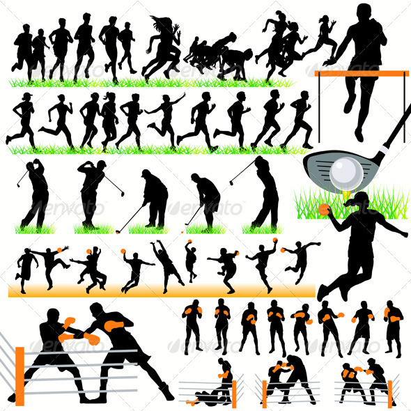 50 Sport Silhouettes Set