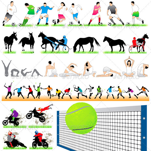 44 Sport Silhouettes Set