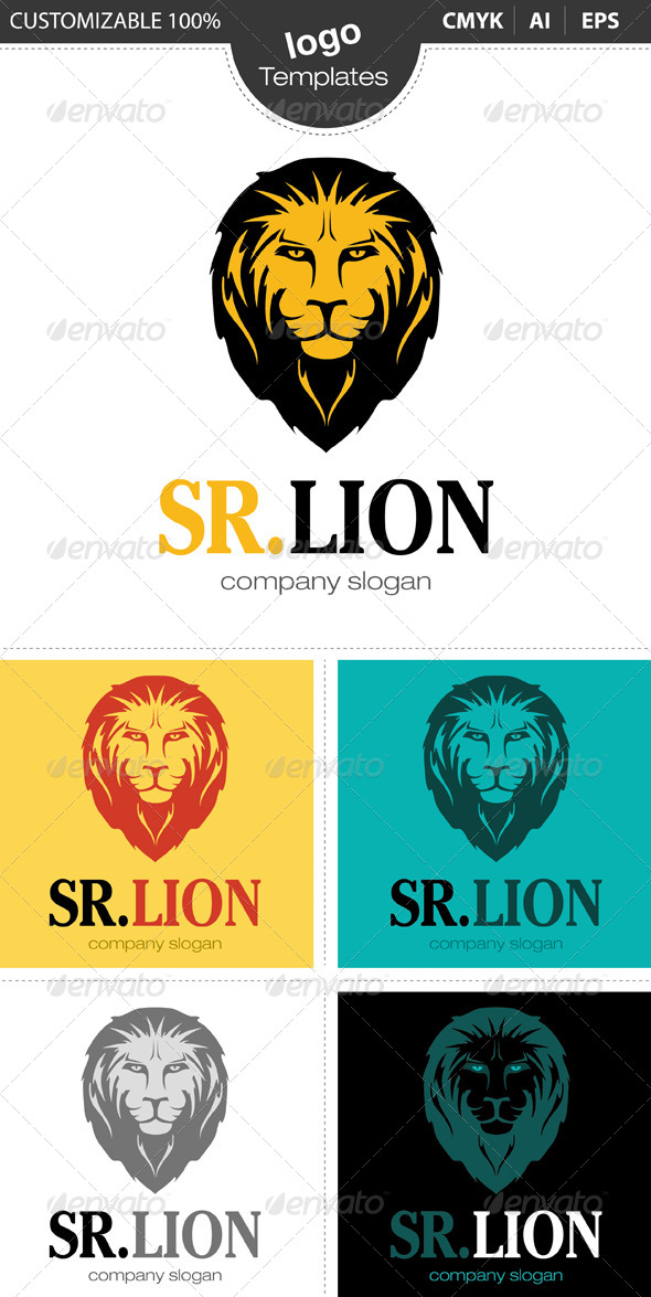 Sr.Lion Logo - Animals Logo Templates