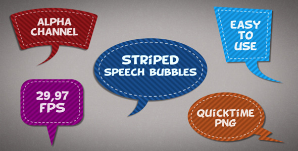 Striped Speech Bubbles