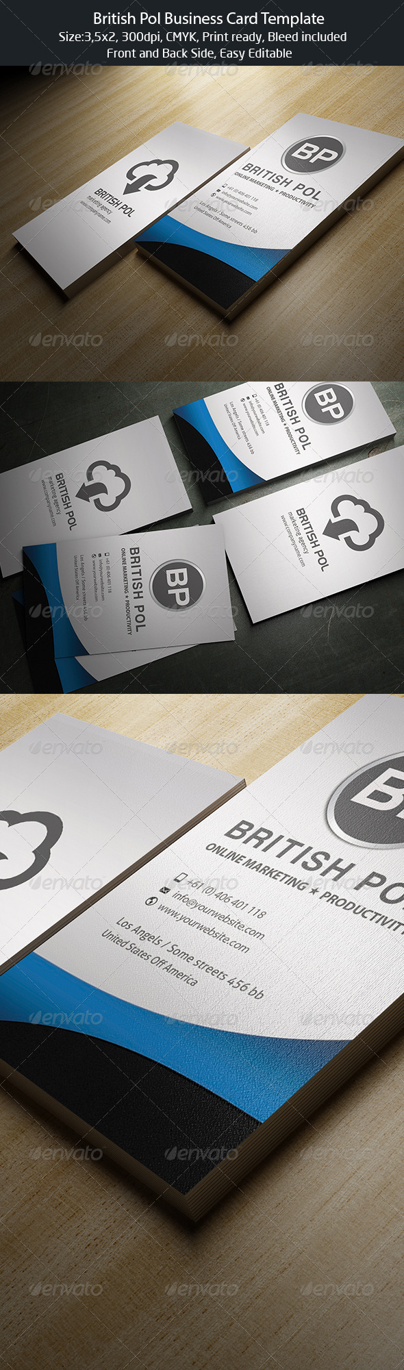 British Pol Business Card - Corporate Business Cards