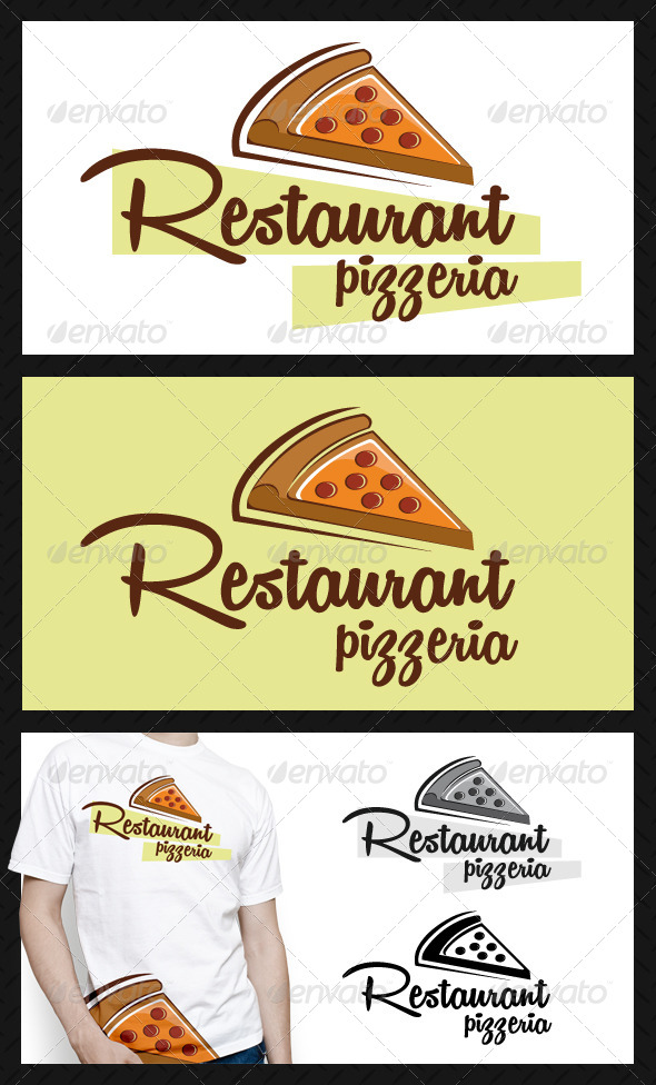 Pizzeria Restaurant Logo Template - Food Logo Templates