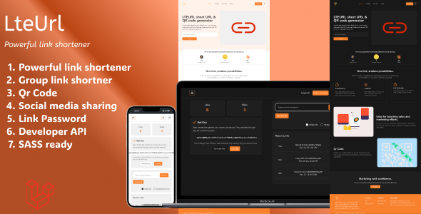 LteUrl - Advance Link shortener (Sass Ready)