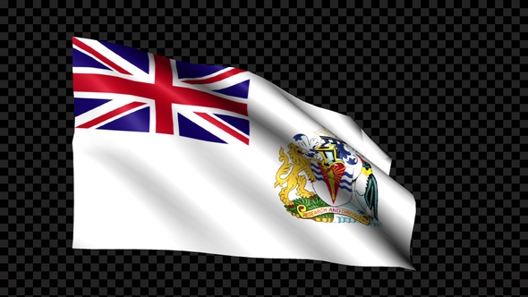 British Antarctic Territory Flag Blowing In The Wind alt