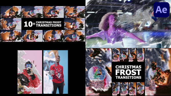 Christmas Frost Transitions | After Effects Elements template preview