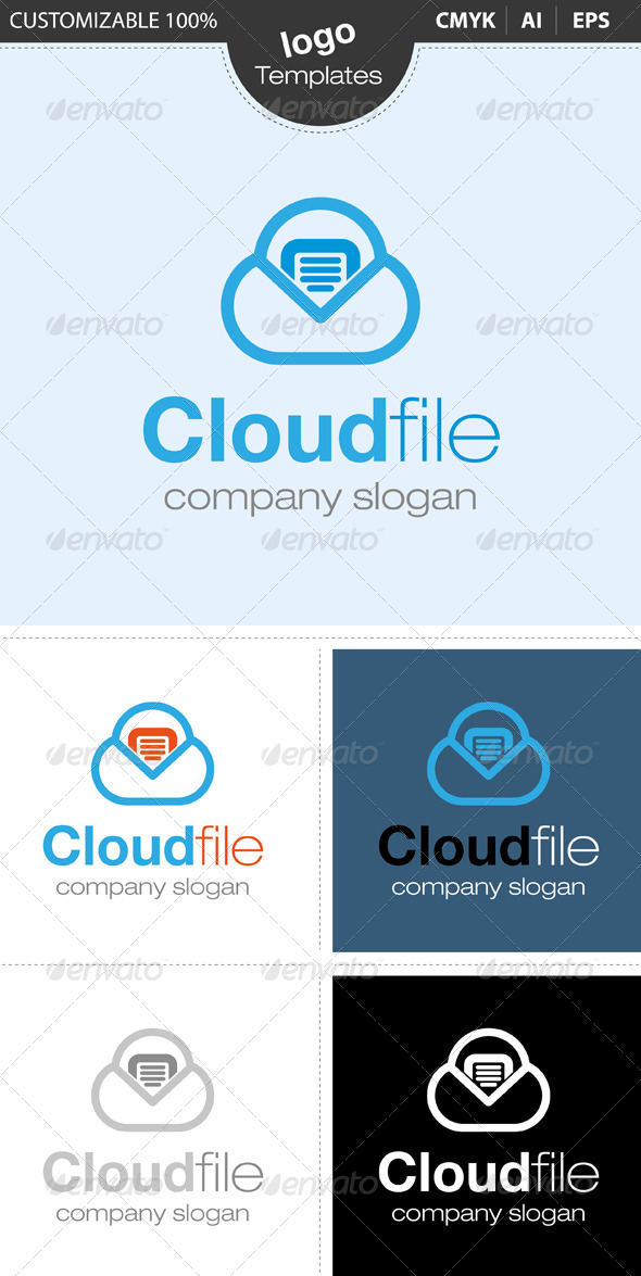 Cloud File Logo - Symbols Logo Templates
