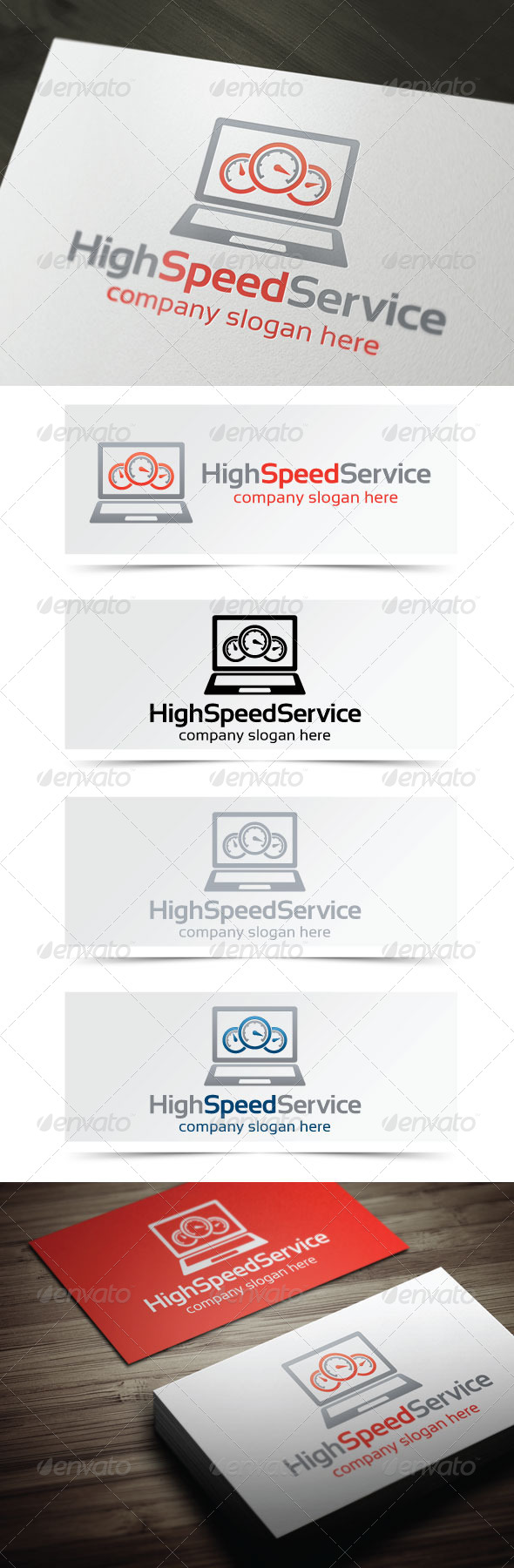 High Speed Service - Objects Logo Templates