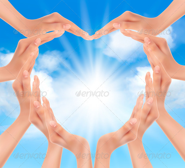 Hands Holding the Sun - Nature Conceptual