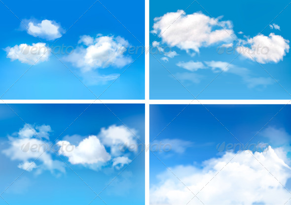 Blue Sky with Clouds Backgrounds - Landscapes Nature