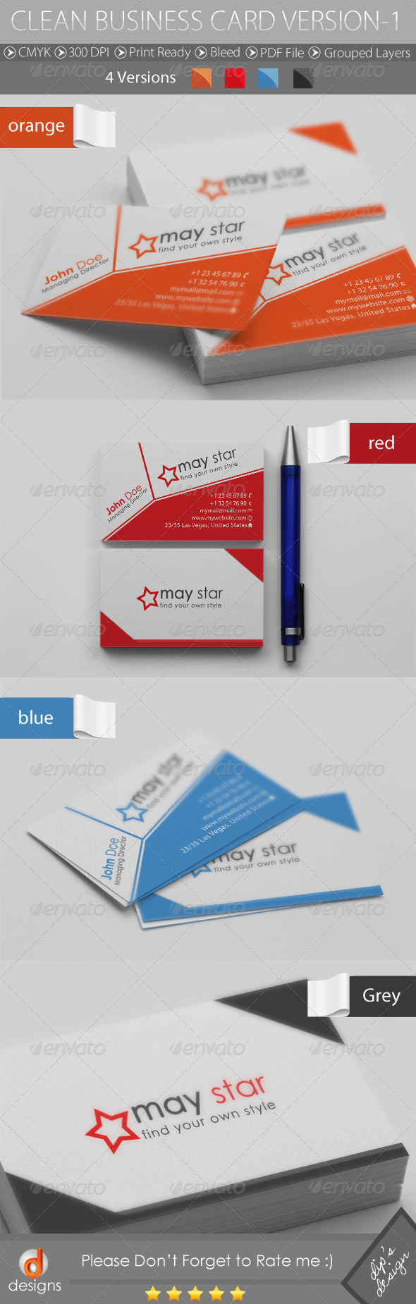 Clean Business Card Version-1 - Corporate Business Cards