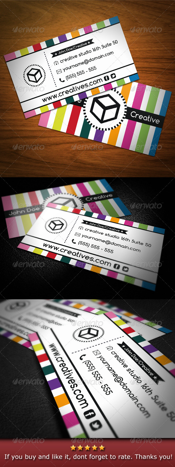 Colorful Creative Business Card - Business Cards Print Templates