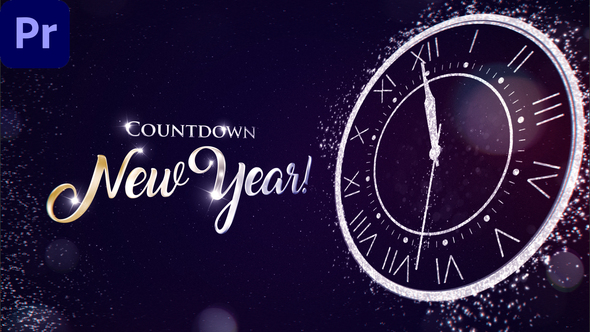 New Year Countdown | MOGRT Premiere Pro template preview