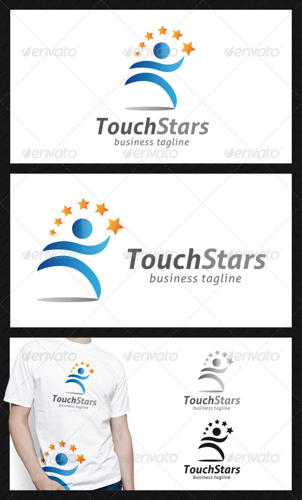 Touch Stars People Logo Template - Humans Logo Templates