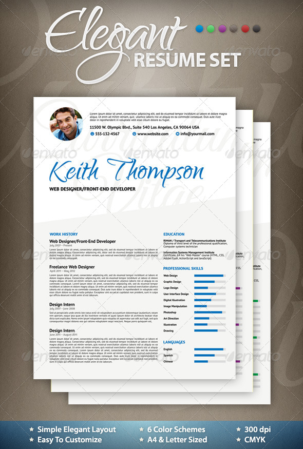 Elegant Resume/CV - Resumes Stationery