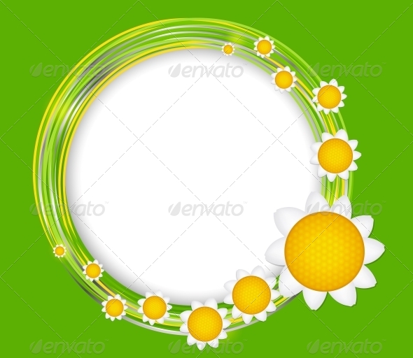 Abstract Background with Frame and Flowers - Flowers & Plants Nature