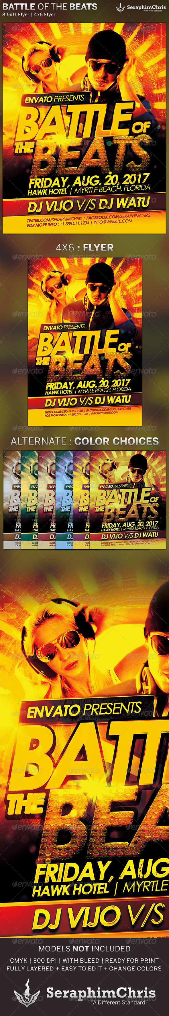 Battle of The Beats: Event Flyer Template - Events Flyers