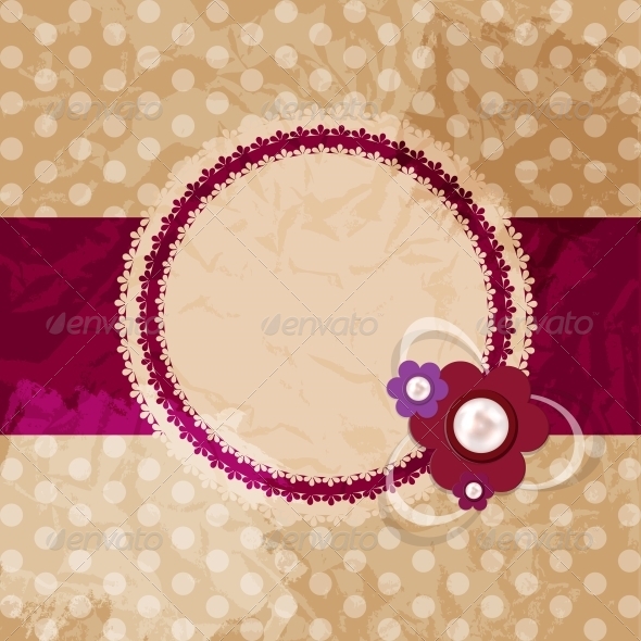 Frame in Retro Vintage Background - Backgrounds Decorative