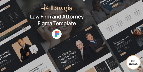 Lawgis - Law Firm and Attorney Figma Template