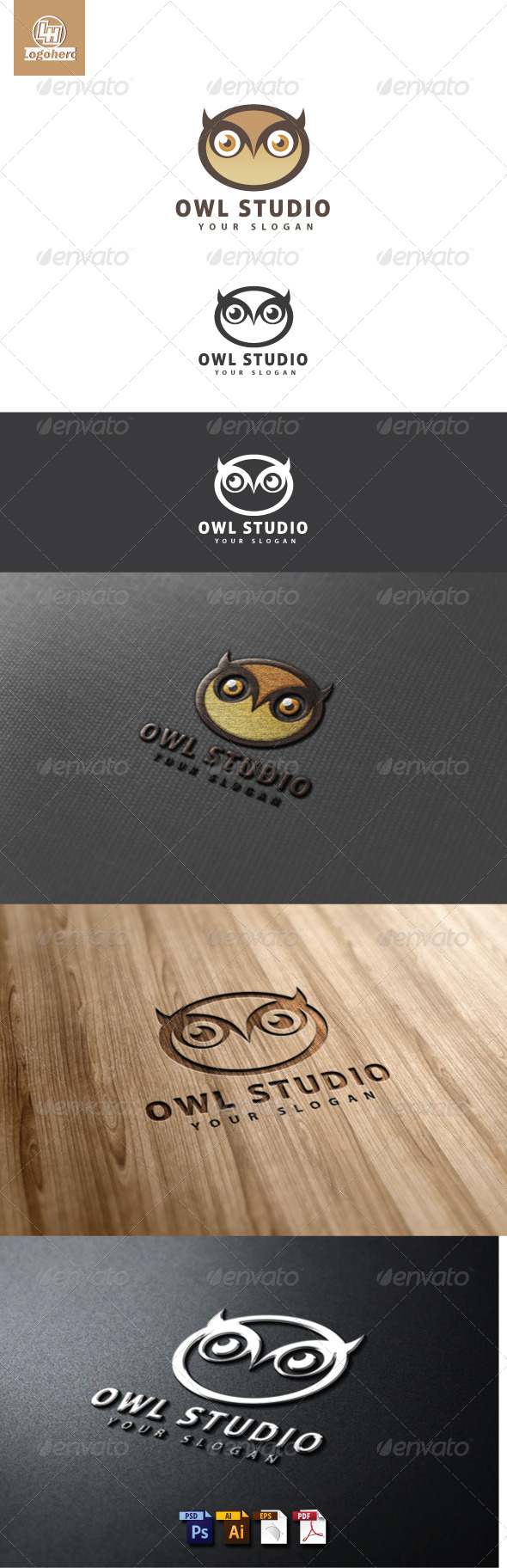 Owl Studio Logo Template - Animals Logo Templates