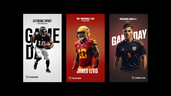 Sport Instagram / Reels Openers template preview