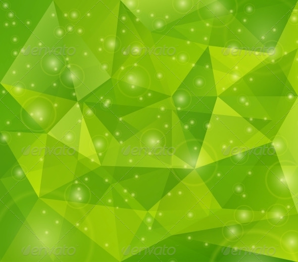 Abstract Green Triangle Background - Backgrounds Decorative