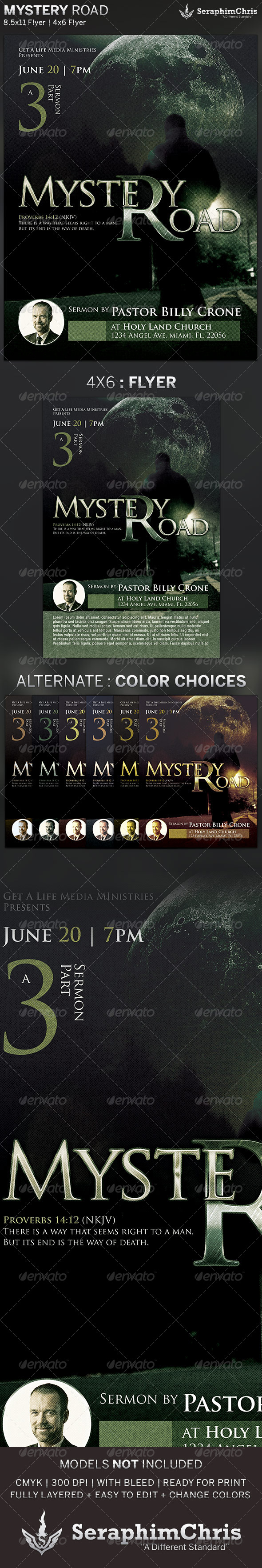 Mystery Road: Church Flyer Template - Church Flyers