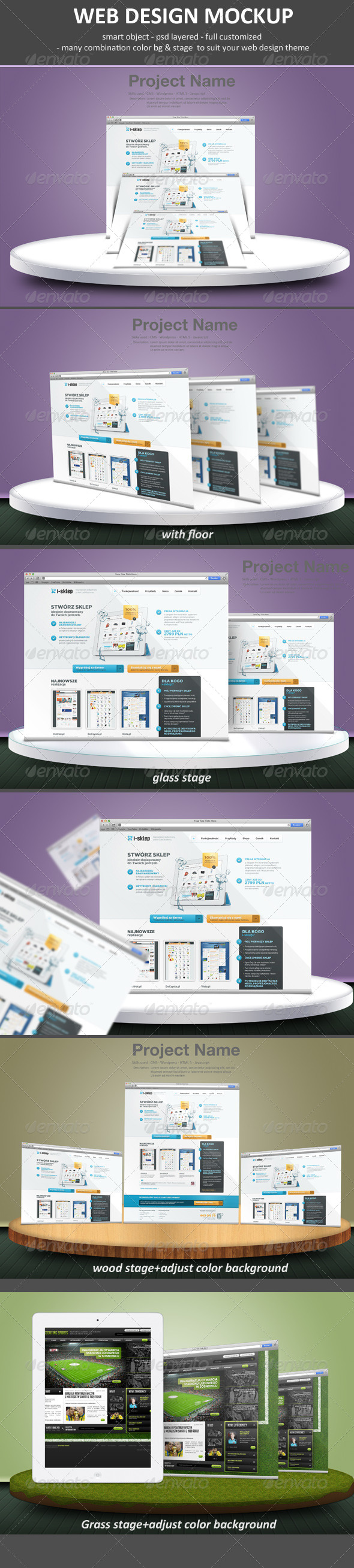 Web Design Mockup - Website Displays