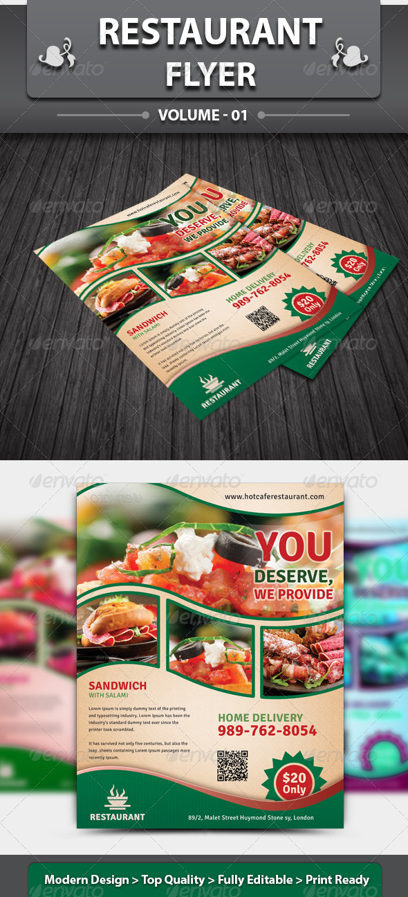 Restaurant Business Flyer | Volume 1 - Restaurant Flyers
