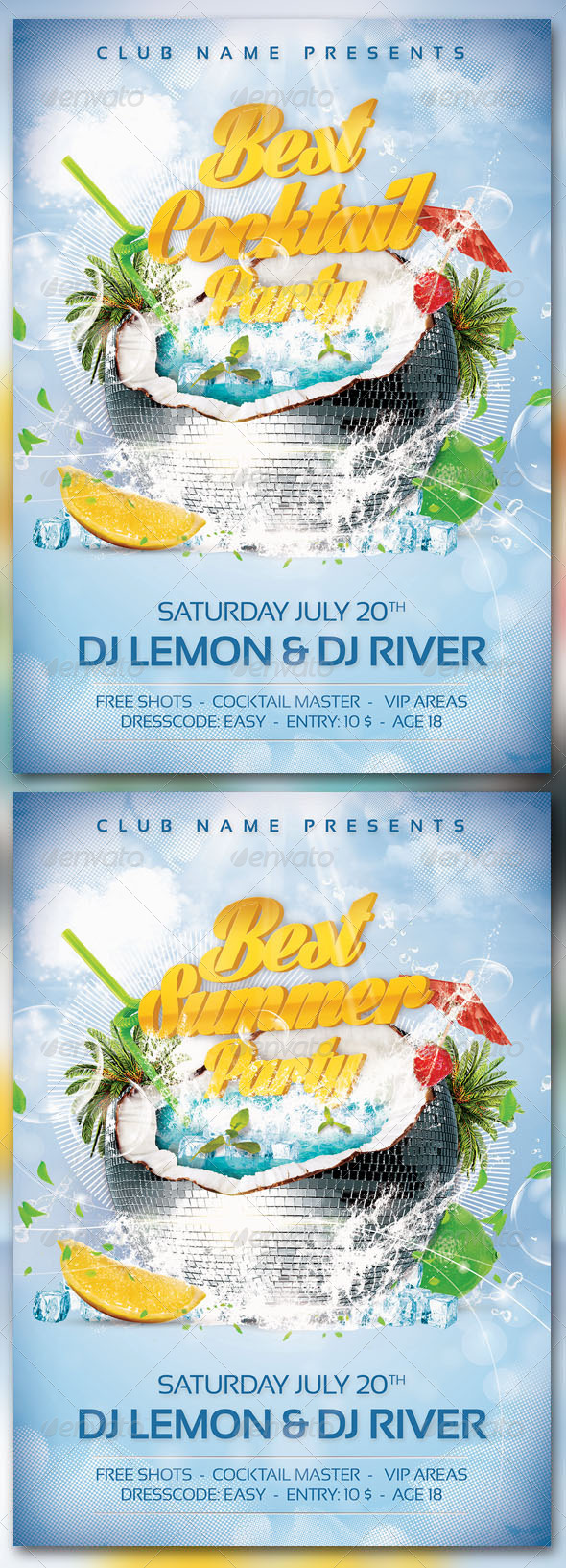 Summer-Cocktail Party - Events Flyers