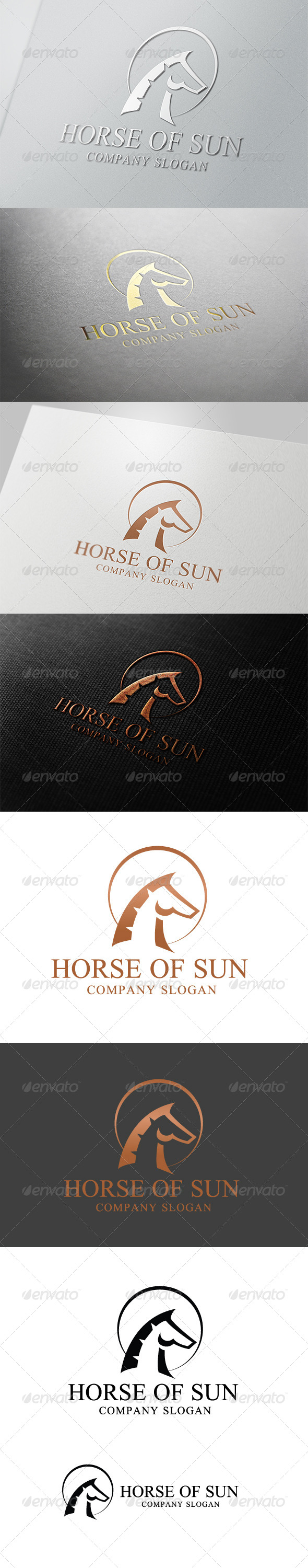 Horse Of Sun Logo - Crests Logo Templates