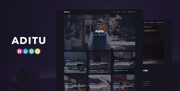 Aditu – Dark Theme for HUGO Static Site Generator