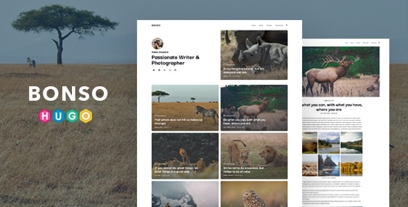 Bonso – Personal Theme for HUGO Static Site Generator