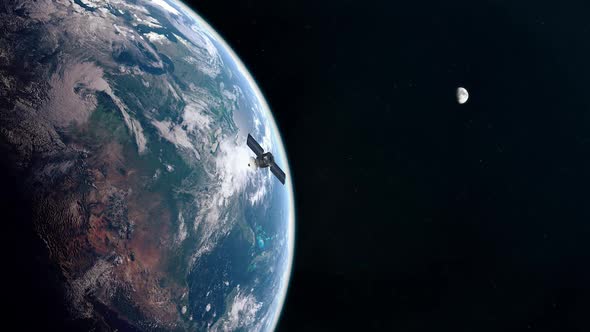 Military Satellite in Earth Orbit alt