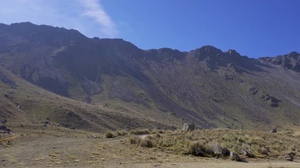 Panoramic view of Volcano Nevado de Toluca time lapse alt