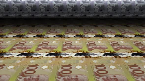 Money Print Canadian Dollars 