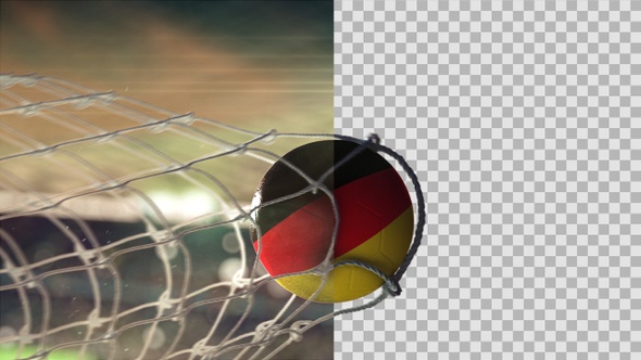 Soccer Ball Scoring Goal Night - Germany