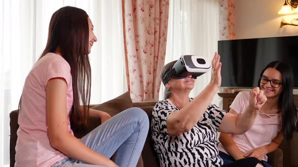 Fun Time Family with VR Glasses