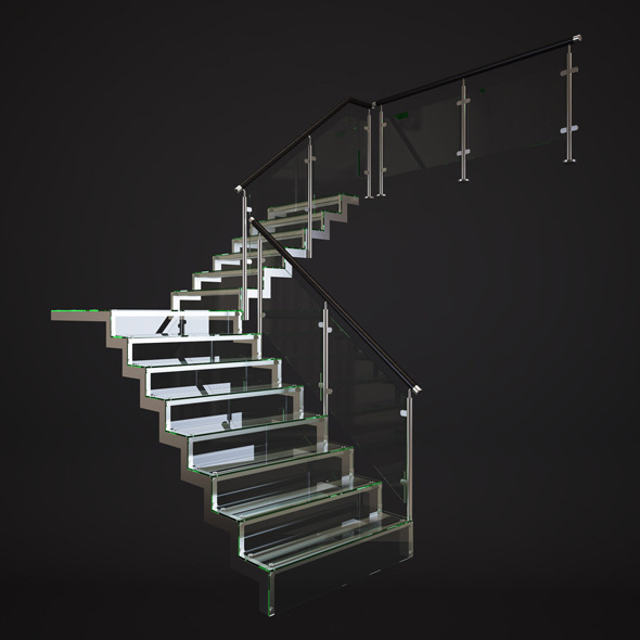 Glass Stairs - 3Docean 4666090