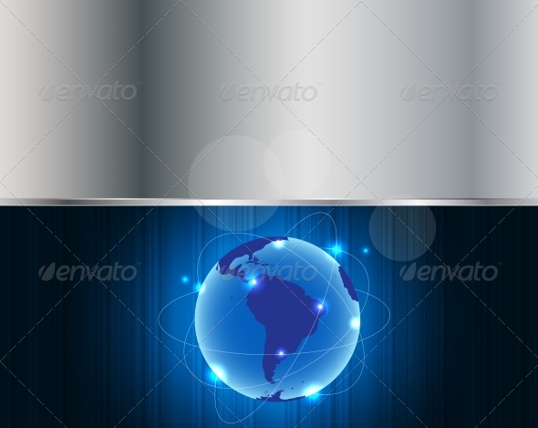 Abstract Metal Connection Concept Earth Background - Backgrounds Business