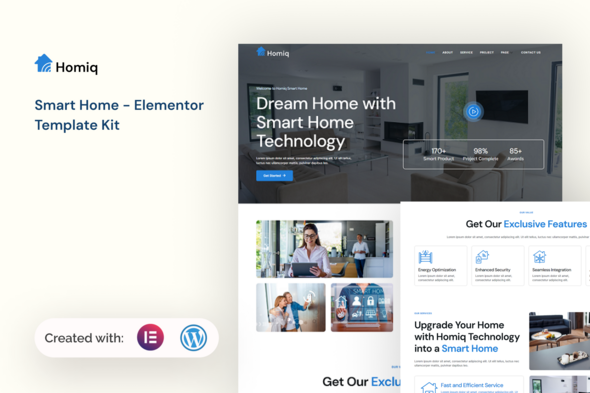 Homiq - Smart Home Elementor Template Kit