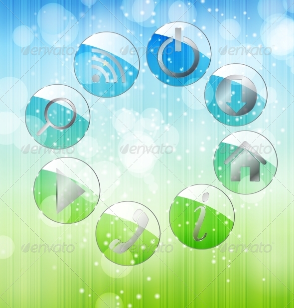 Icon Set for Web. Vector Illustration. - Backgrounds Business